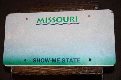 2000 S Missouri Graphic License Plate Blank Prototype