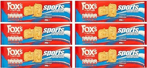 Foxs Sports Biscuits 200g Pack Of 6 Uk Grocery