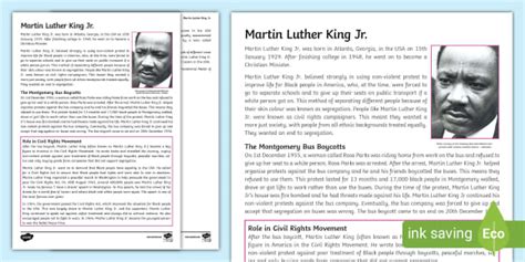 martin luther king fact file teacher made twinkl