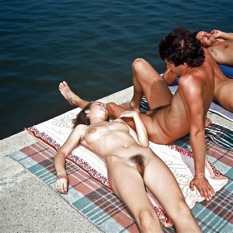 Vintage Nude Beach Couples Cumception