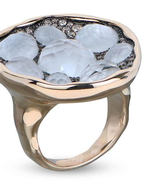 Rodney Rayner 18kt Rose Gold Diamond Quartz Embellished Ring Farfetch