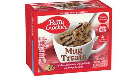 Betty Crocker Soft Baked Chocolate Chip Cookie Mix Mug Treats With
