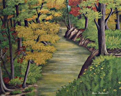 Autumn Stream Painting By Doria Dieckmann Fine Art America