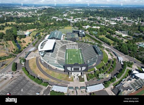 An Aerial View Of Autzen Stadium On The Campus Of University Of Oregon Saturday June 12 2021