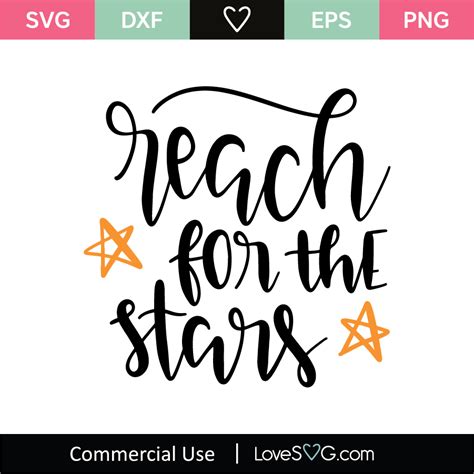 Reach For The Stars Svg Cut File