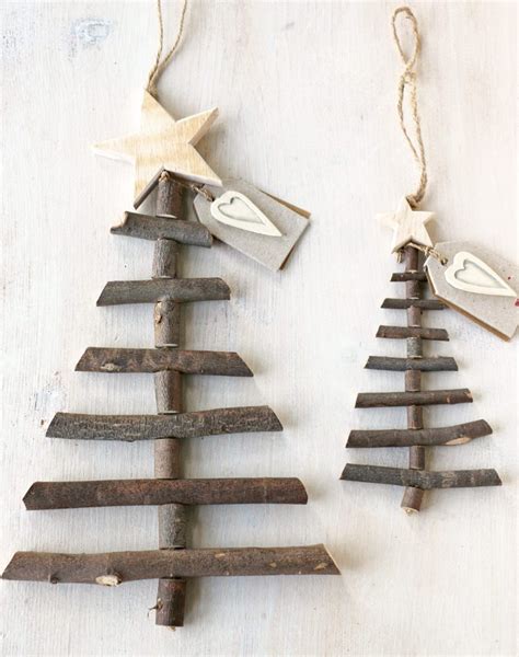 Twig Tree Christmas Decorations Rustic Style Trees