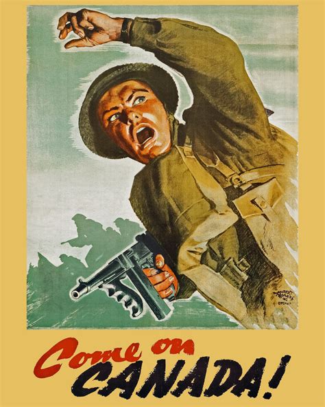 Canada World War Ii Military Poster 8x10 Color Photo Ebay