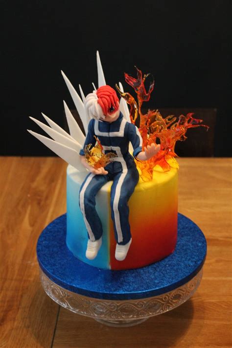 My Hero Academia Todoroki Fire And Ice Birthday Cake Anime Cake 13