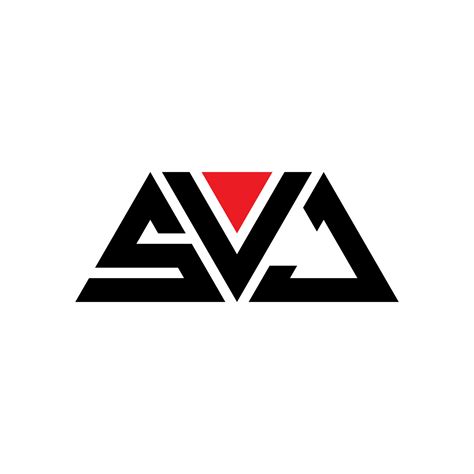 Svj Triangle Letter Logo Design With Triangle Shape Svj Triangle Logo