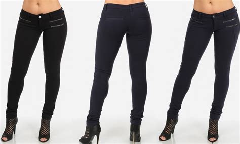Womens Low Rise Skinny Dress Pants 2 Pack Size M Groupon