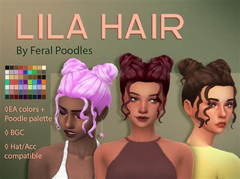 Pin De Jessica Davenport En Ts4 Hair Cc En 2020 Lila