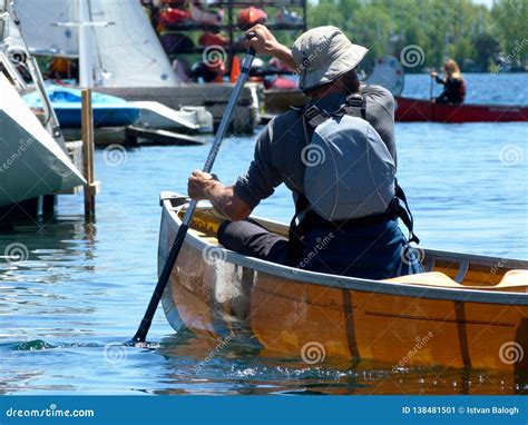 Canoeing On Lake Ontario Near The Islands On Bright Summer Day