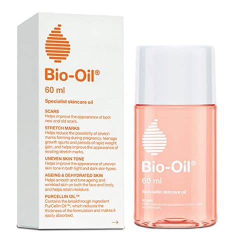 Helps improves the appearance of uneven skin tone, dry and aging skin; Bio-Oil 60 ml (Specialist Skin Care Oil - Scars, Stretch ...