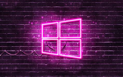 Herunterladen Hintergrundbild Windows 10 Purple Logo 4k