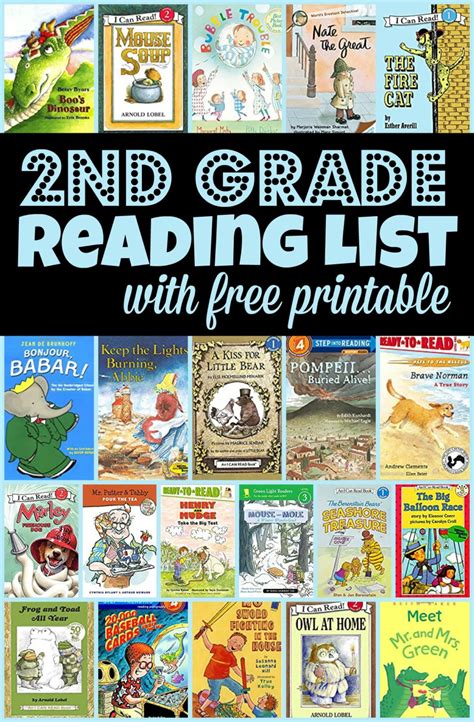 📚 Best 2nd Grade Reading Books List Free Printable