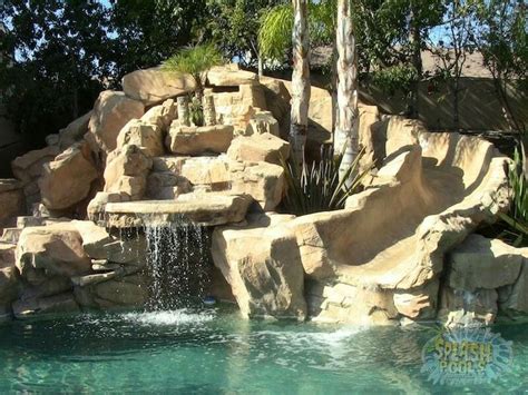 Waterfall Slide Planter Dream Backyard Pool Waterfall Dream Pools