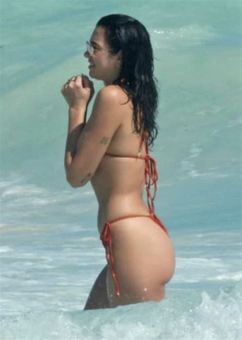 Dua Lipa In A Red Bikini On The Beach In Tulum Mexico 01 02 2021