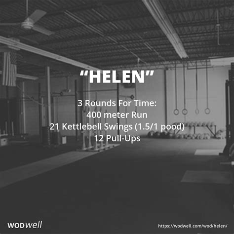 Helen Workout Functional Fitness Wod Wodwell Wod Crossfit