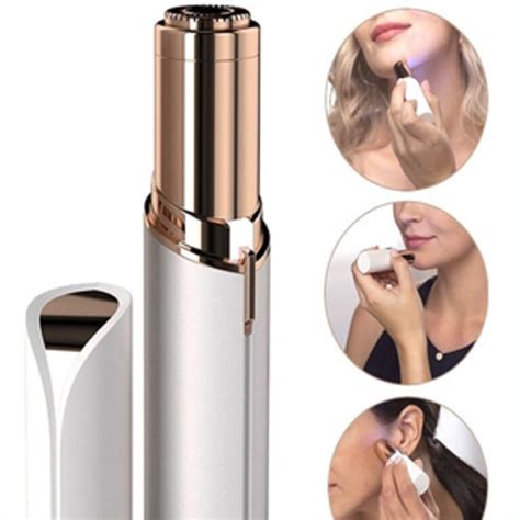 flawless upper lips hair remover chargeable 18k gold plated