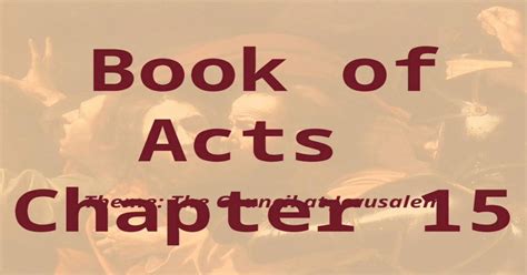 Book Of Acts Chapter 15 Ppt Powerpoint