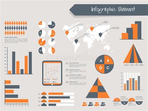 A Big Set Of Statistical Infographic Elements For Business Stock