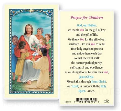 Prayer For Children Laminated Prayer Cards 25 Pack