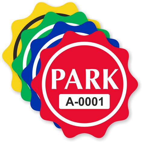 Park Wavy Circle Shaped Sticker Signs Sku Pp 0207