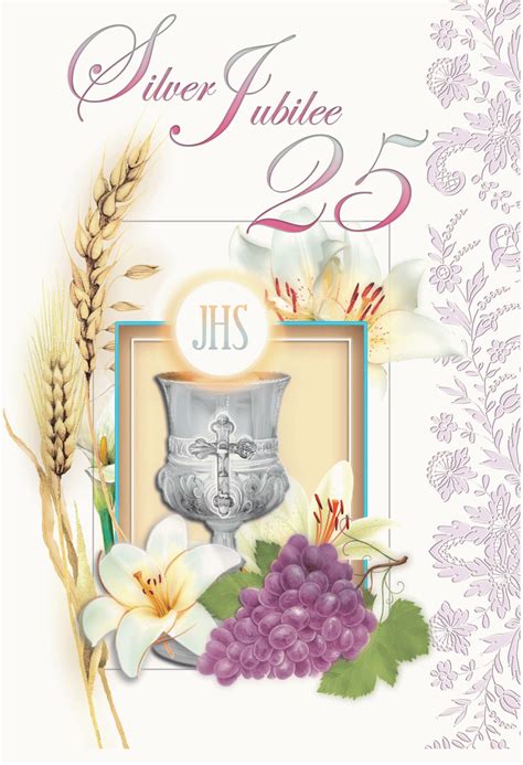 Silver Jubilee Religious Cards Sj50 Pack Of 12 2 Designs