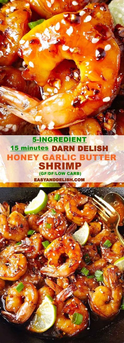 Honey Garlic Butter Shrimp Skillet Recipe 5 Ingredient Easy And Delish