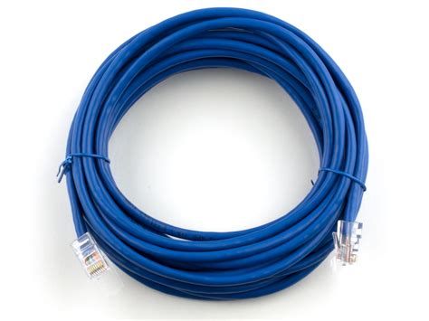 25ft Assembled Cat6 Network Patch Cable Blue Computer Cable Store