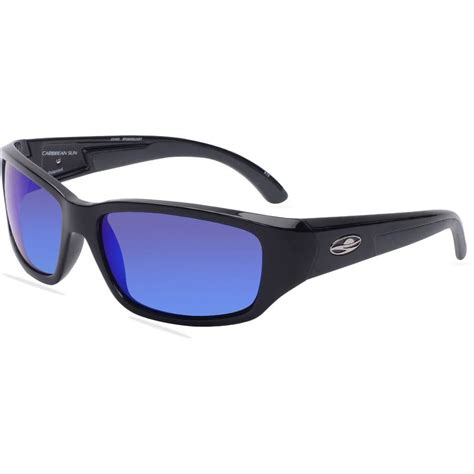 Caribbean Sun Mens Prescription Sunglasses Edisto Shiny Black