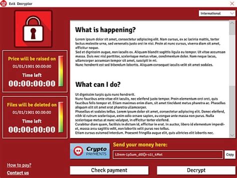 While some simple ransomware may lock the system so that it is not difficult for a knowledgeable person to reverse, more advanced malware uses a technique called cryptoviral extortion. August 2018 Ransomware Update