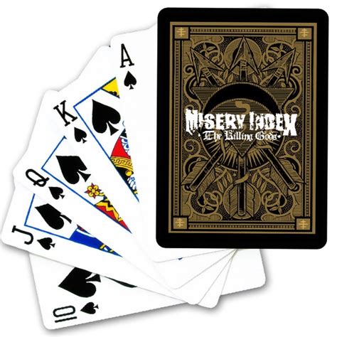 A weekly game show starring james murray, joe gatto, prince herb, brian quinn & jameela jamil. Misery Index "The Killing Gods" Playing Cards - IndieMerchstore