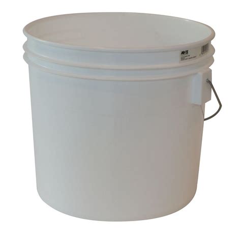 The home depot 5 gal. 3.5 gal. White Bucket (10-Pack) Paint Bucket Lid Container ...