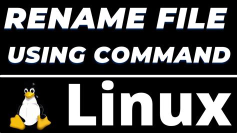 Linux Command To Rename A File Name Tutorial Youtube