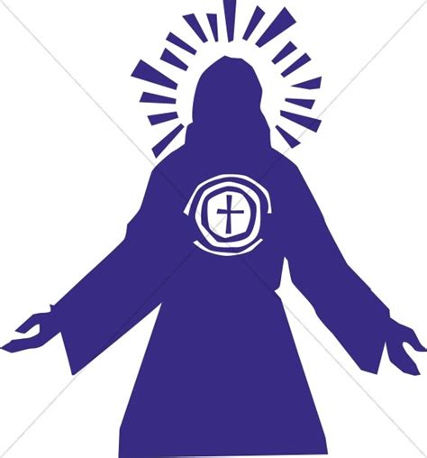 Jesus With Cross Symbol Clover Media