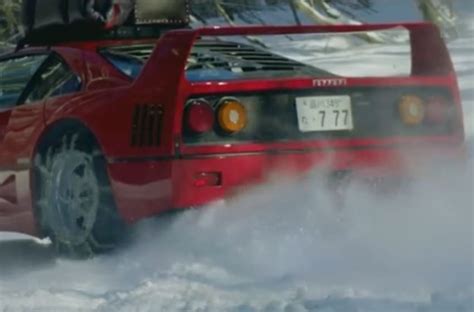 Red bull japan's latest film features footage of a ferrari f40 — the company's last car personally approved by its namesake, the late, great enzo ferrari — outfitted with fog lights and tire chains. Ferrari F40 Snow Drift: Watch The Full Video Here