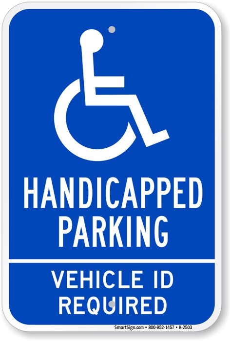 Texas And Minnesota Handicapped Parking Sign Sku K 2503