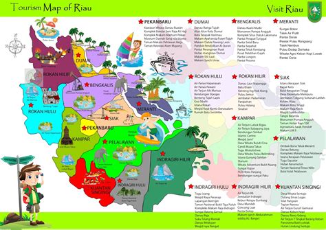 Gambar Peta Wisata Riau Tourism Map Indonesia Magazine Pariwisata
