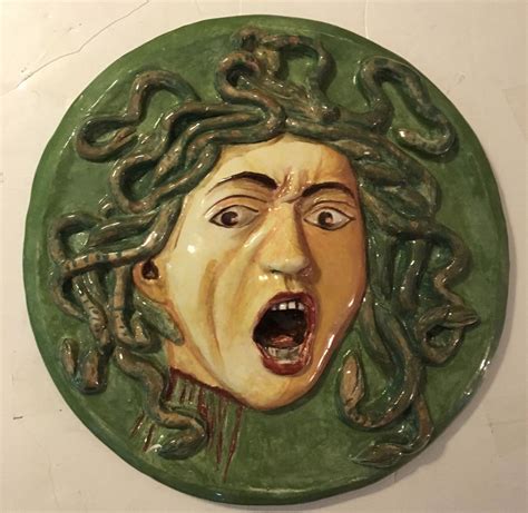 Rare 8 Medusa Ceramic Relief Plaque By Nilsa Garcia Rey 1853785365