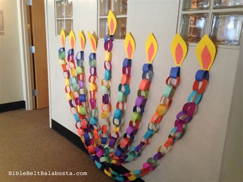 Paper Chain Menorah Hannukah Crafts Hanukkah Crafts Jewish Crafts