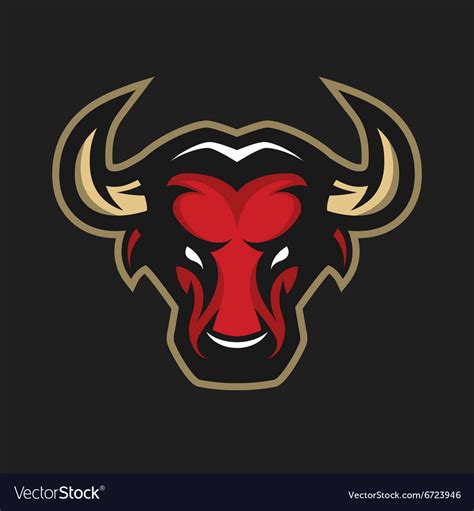 Angry Bull Logo Symbol Royalty Free Vector Image