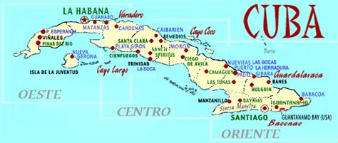 Cuba Map With Provinces