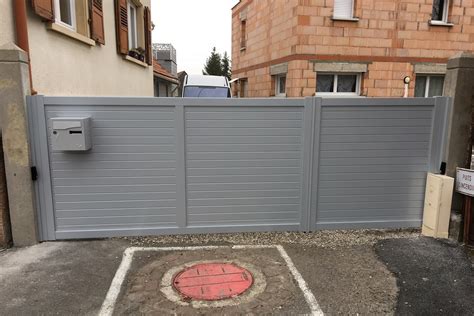 Portail Battant Aluminium Remplissage Lattes Brix France