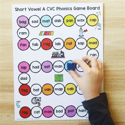 Short A Cvc Board Game Fantastic Fun And Learning