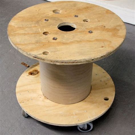 Locate A Salvaged Wooden Electric Wire Spool Attach Wheels To The