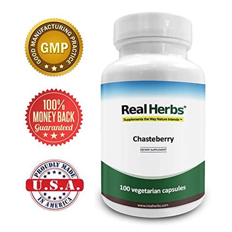 Real Herbs Vitex Chasteberry 500mg Natural Remedy For Relieving