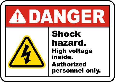 Shock Hazard High Voltage Inside Sign Claim Your 10 Discount