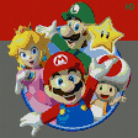 Lego Mosaic Mario And Friends A Mosaic I Created That Needs Flickr