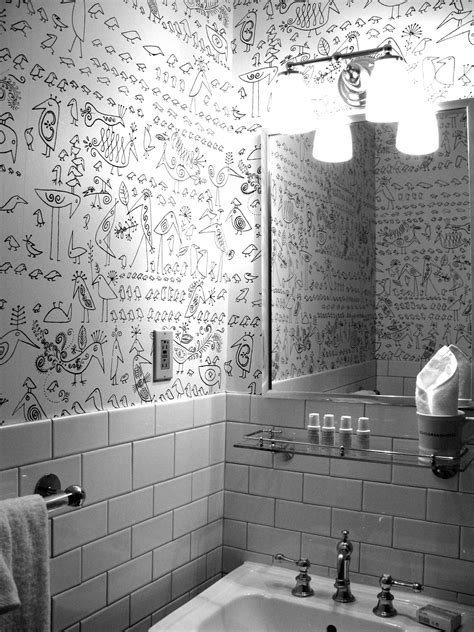 Whimsical Wallpaper The Fun Bathroom At The Soho Grand Hot Flickr